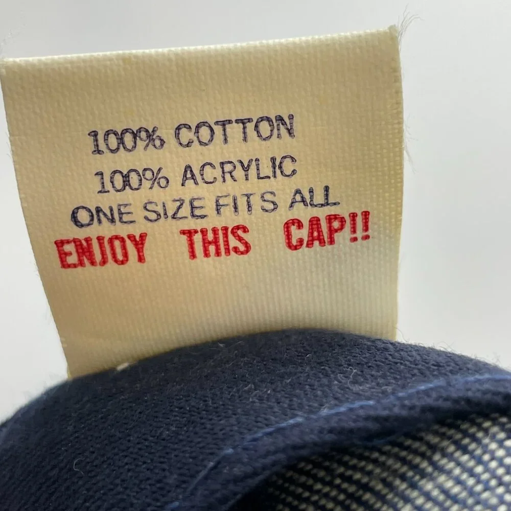 Otto Baseball Hat Denim Style Red‎ Plaid Cotton One Size Classic Retro Sporty